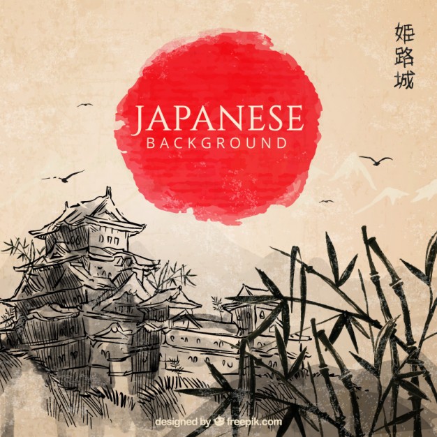hand-drawn-japanese-landscape-background_23-2147560881