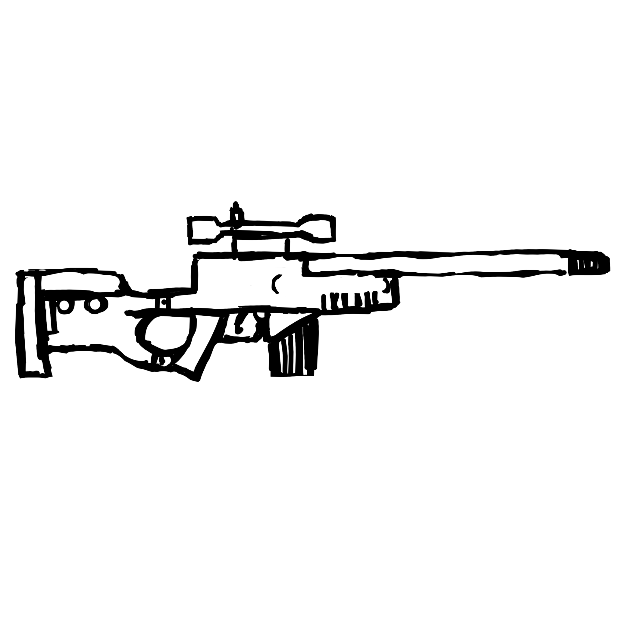 Sniper rifle sketch