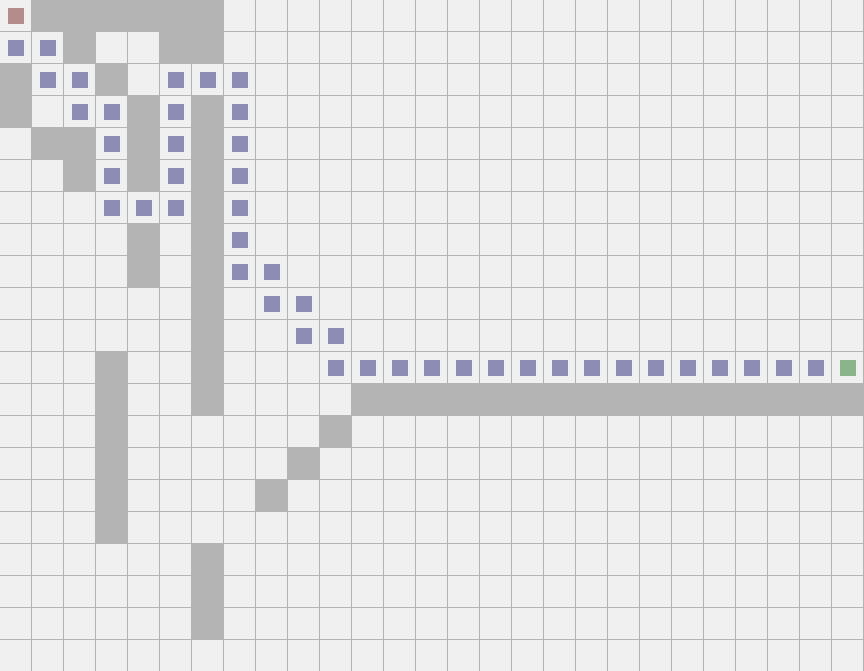 Screenshot from the path finding project.